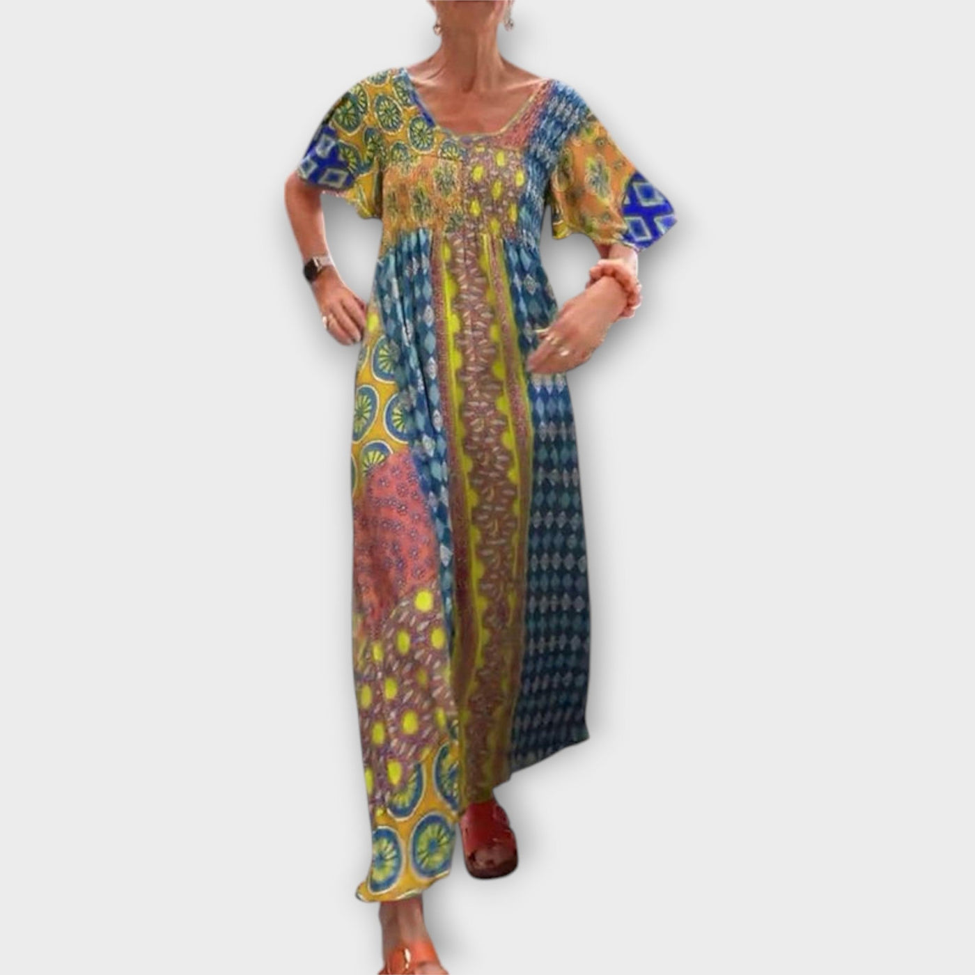 Wibrująca sukienka boho