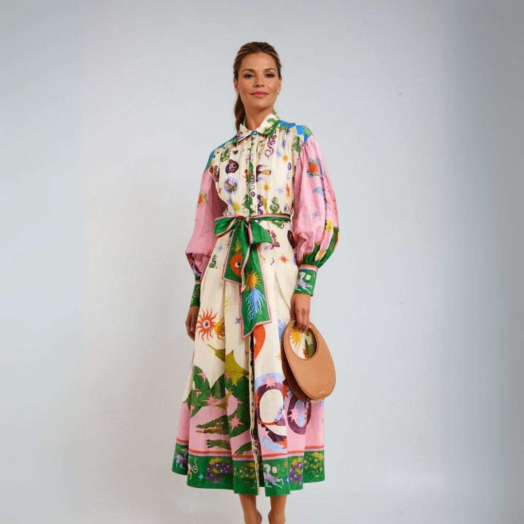 Dorthe™ | Elegancka Włoska Maxi Sukienka