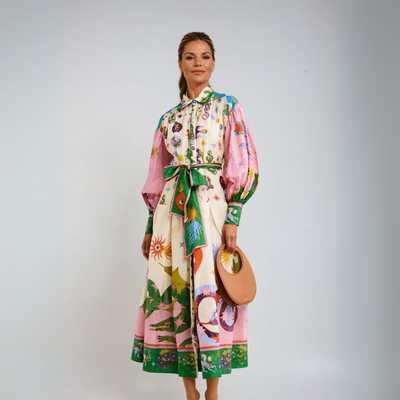 Dorthe™ | Elegancka Włoska Maxi Sukienka