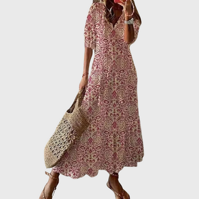 Sukienka Boho z Zakryciem Brzucha