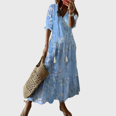 Sukienka Boho z Zakryciem Brzucha