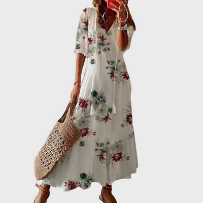 Sukienka Boho z Zakryciem Brzucha