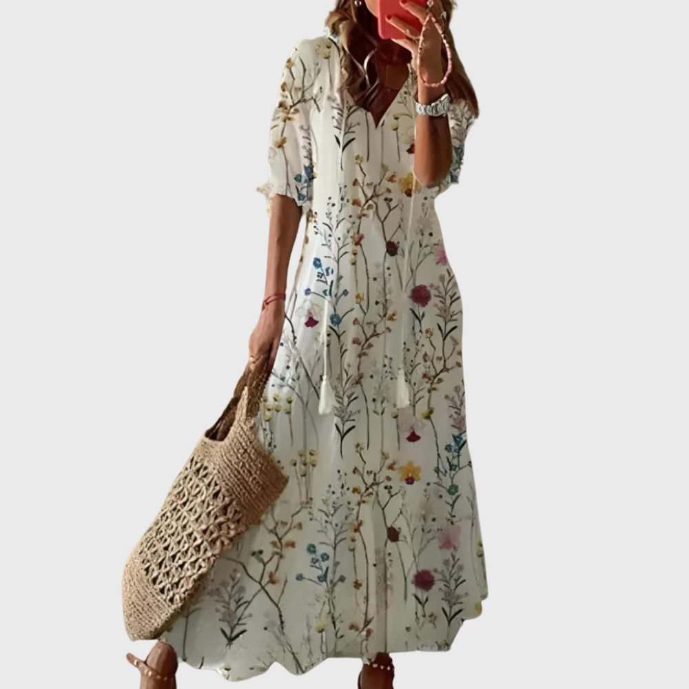 Sukienka Boho z Zakryciem Brzucha