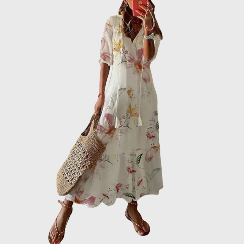Sukienka Boho z Zakryciem Brzucha