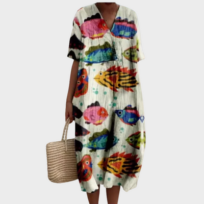 Luźna boho sukienka letnia