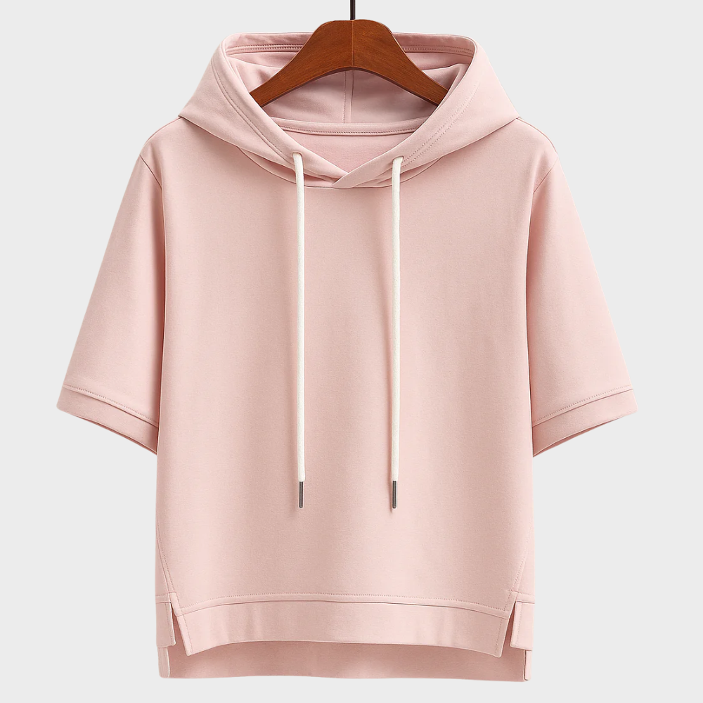 Bluza z kapturem z krótkim rękawem