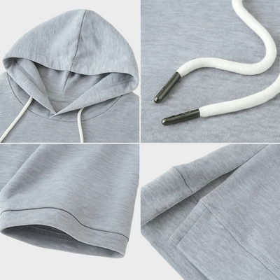 Bluza z kapturem z krótkim rękawem