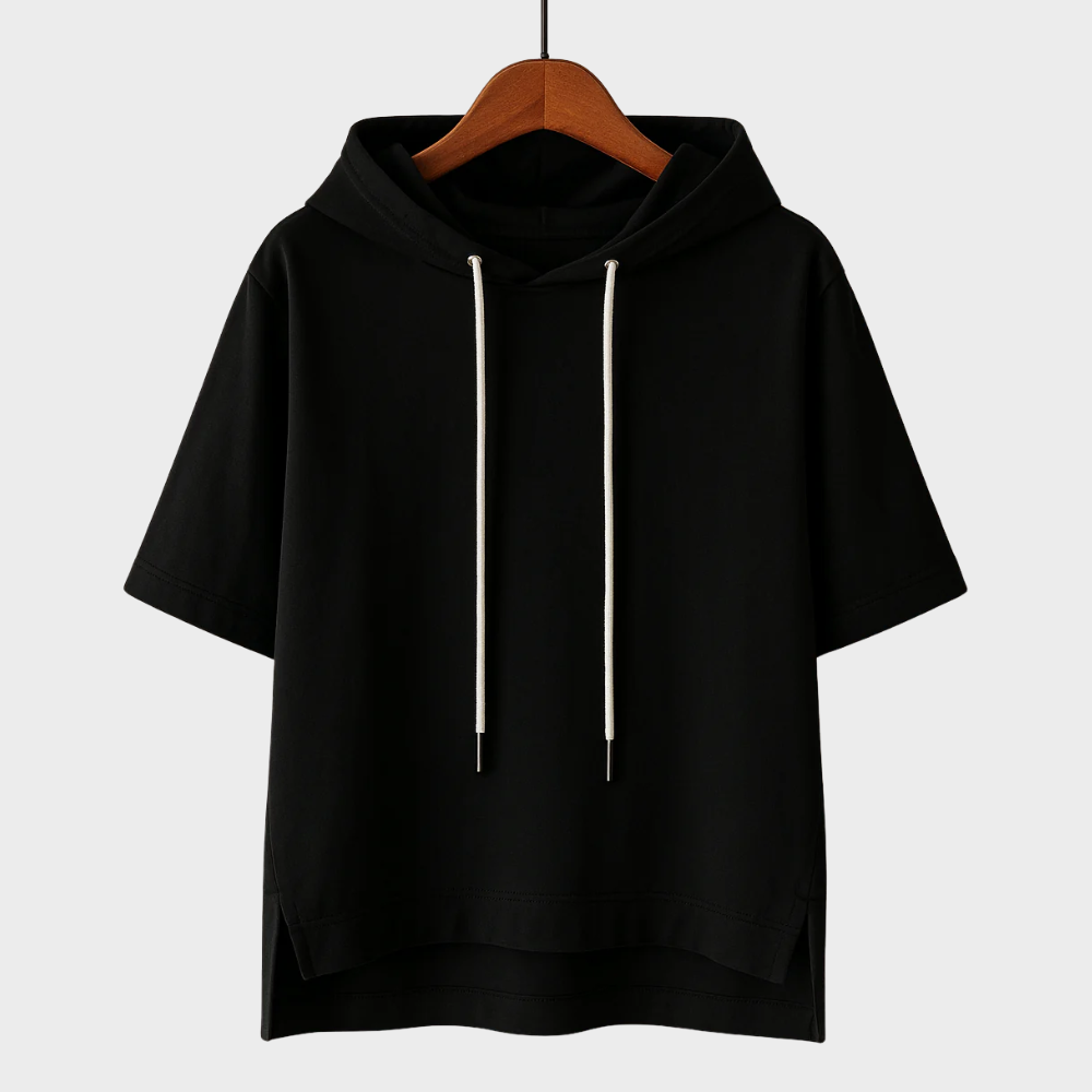 Bluza z kapturem z krótkim rękawem