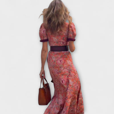 Elegancka Różowa Sukienka maxi