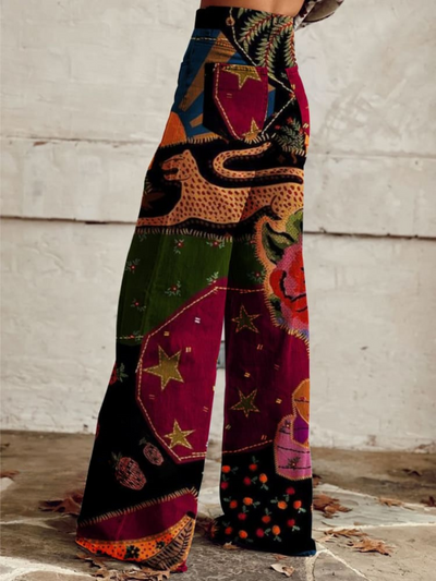 LÉNA | Eleganckie i Wygodne Spodnie w Stylu Boho Vintage