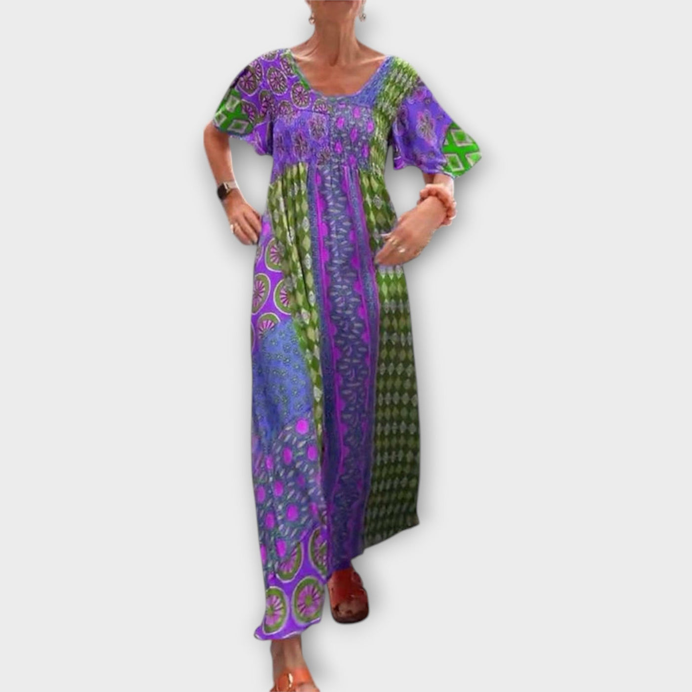 Wibrująca sukienka boho