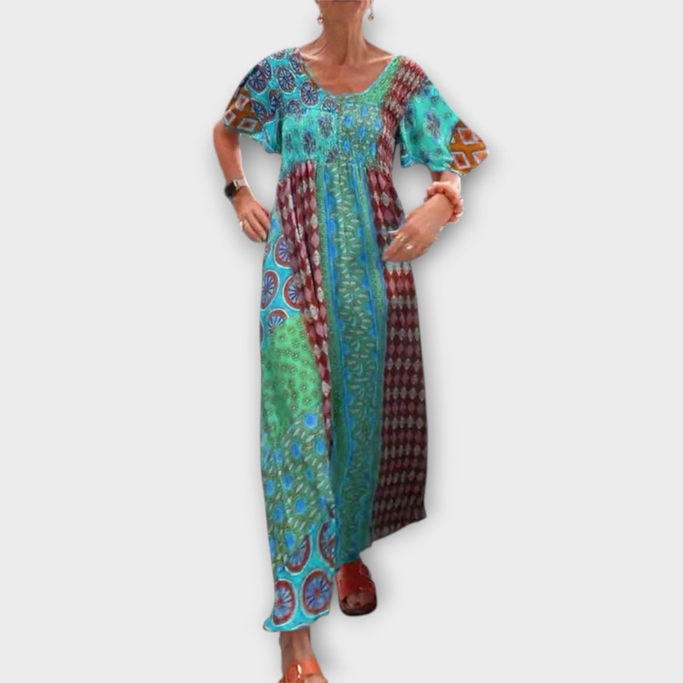 Wibrująca sukienka boho