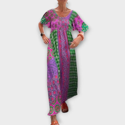 Wibrująca sukienka boho