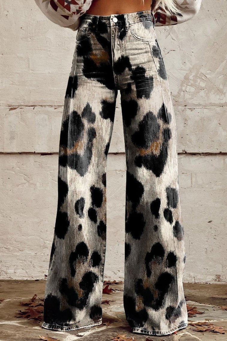 CHLOÉ | Vintage Boho Spodnie w Elegancki Wzór
