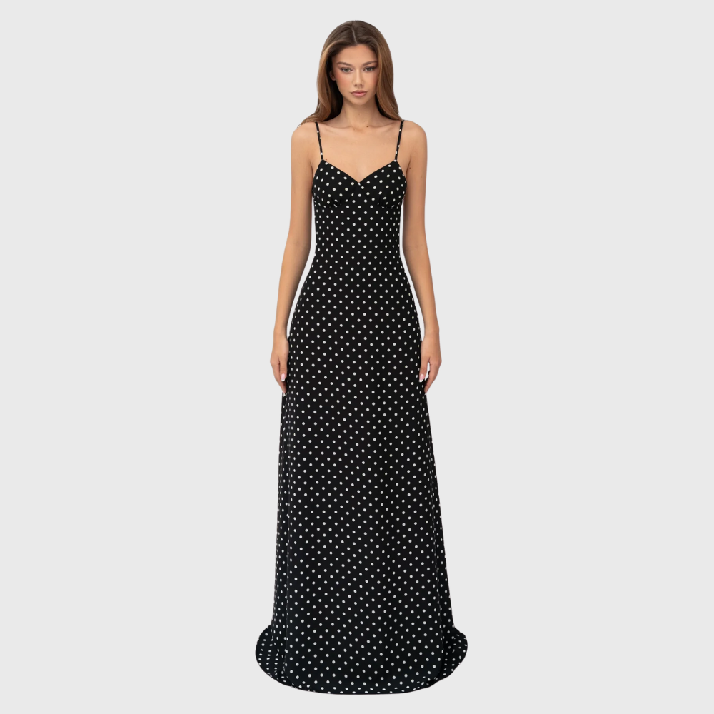 Sukienka maxi w kropki