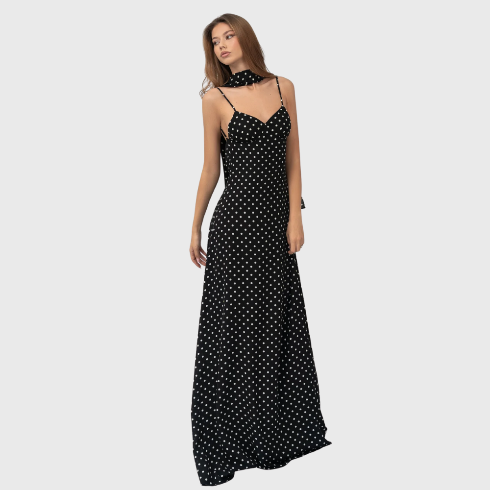 Sukienka maxi w kropki