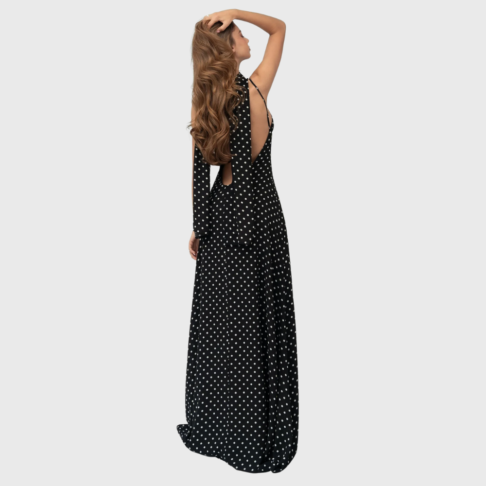 Sukienka maxi w kropki