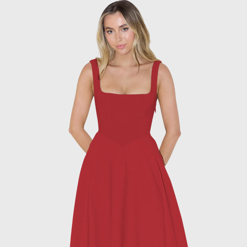 Elegancka sukienka bez rękawów