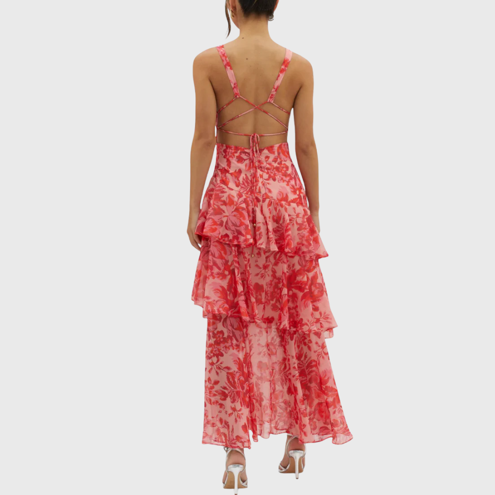 Elegancka romantyczna suknia maxi