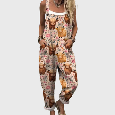 Lekki kombinezon w stylu vintage