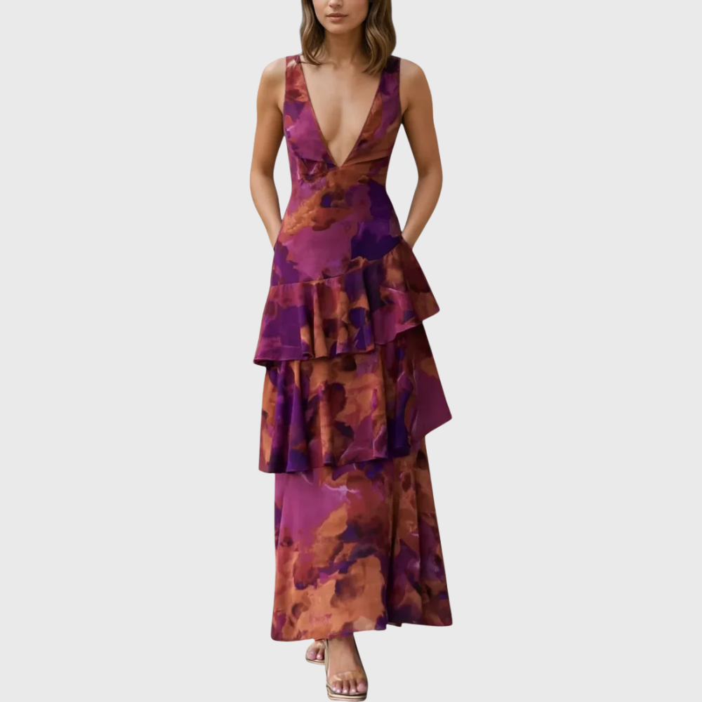 Elegancka romantyczna suknia maxi