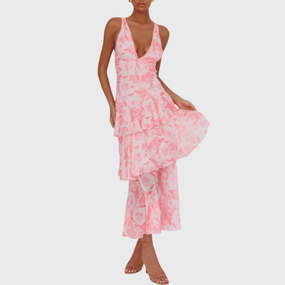 Elegancka romantyczna suknia maxi