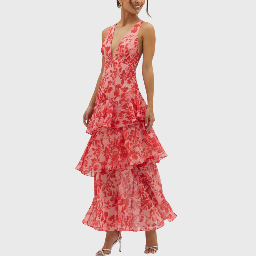 Elegancka romantyczna suknia maxi