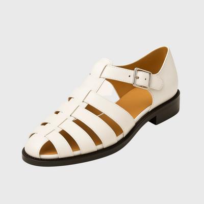 Zamknięte sandały z elegancką klamrą