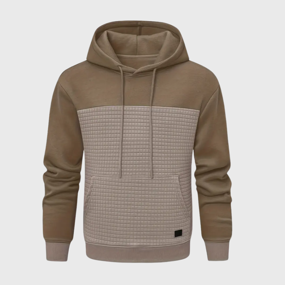 Bluza z Kapturem i Teksturowaną Siateczką