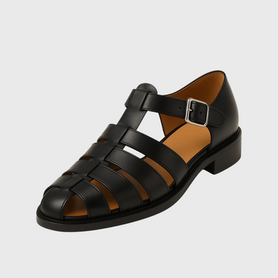 Zamknięte sandały z elegancką klamrą