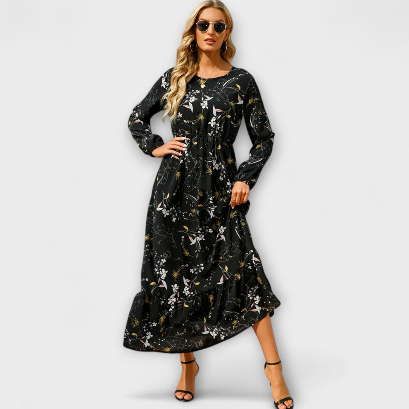 Zwiewna sukienka maxi w stylu boho