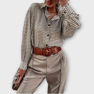Ashley - Vintage bluzka z długim rękawem