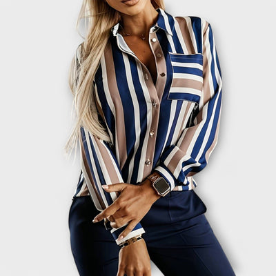 Emily - Stribet Bluse