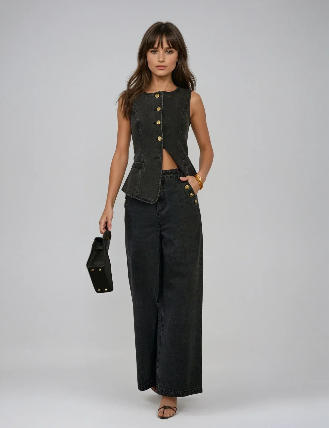 Corinne™ | Elegancki Komplet Denim