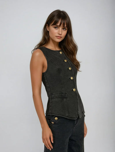 Corinne™ | Elegancki Komplet Denim