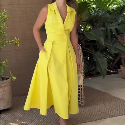 Amancia | Midi Dress with V-Neckline
