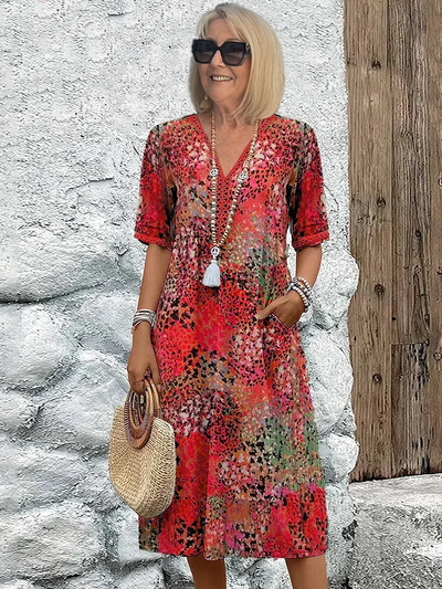 Fatima - Sukienka w Kwiatowy Motyw