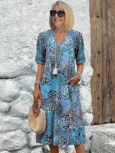 Fatima - Sukienka w Kwiatowy Motyw