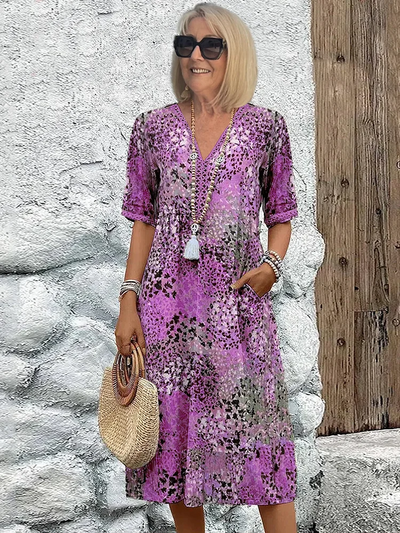 Fatima - Sukienka w Kwiatowy Motyw