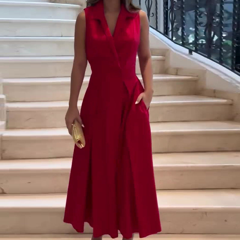 Amancia | Midi Dress with V-Neckline