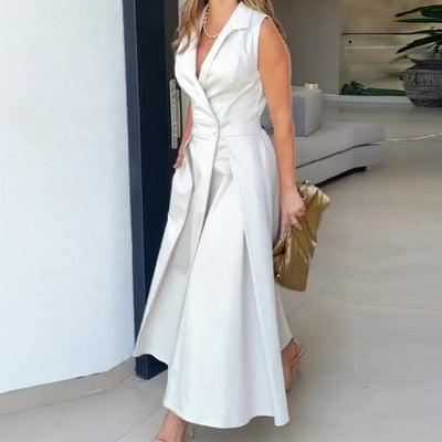 Amancia | Midi Dress with V-Neckline